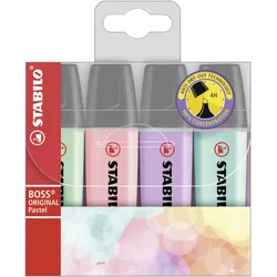 STABILO BOSS ORIGINAL - Textmarker - Blush Pink, ein Hauch von türkis, Spur Minz