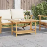 vidaXL Couchtisch Braun Bambus 90 x 50 x 11,9 cm