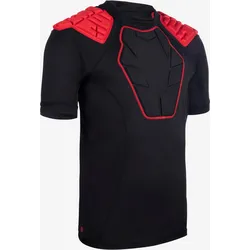 Rugby-Schulterschutz R500 Herren schwarz/rot 2XL