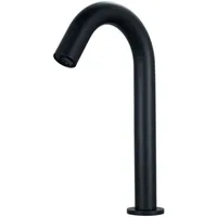 Schwarzer Sensor-Wasserhahn, Badezimmer-Wasserhahn zur Waschbeckenmontage, automatischer Warm- und Kaltwasser-Waschbecken-Wasserhahn,