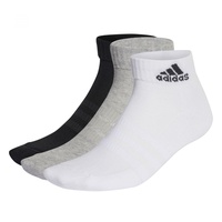 adidas Unisex Kinder Cushioned Sportswear 3 Pairs Knöchelsocken, Medium Grey Heather/White/Black