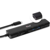 Club 3D CSV-1592 (USB-C, 7 Ports), Dockingstation + USB Hub, Schwarz