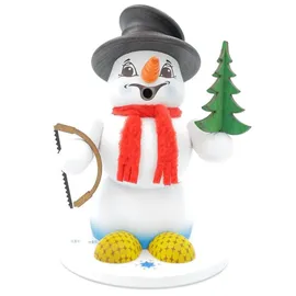 Schweda Schneemann Räuchermann 19 cm mehrfarbig