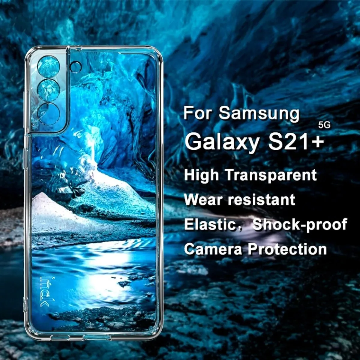 Schutzhülle für Samsung Galaxy S21 Plus Kamera Handyhülle Case Cover Tasche Transparent Smartphone Bumper ANTI-SHOCK/ ANTI-STOß