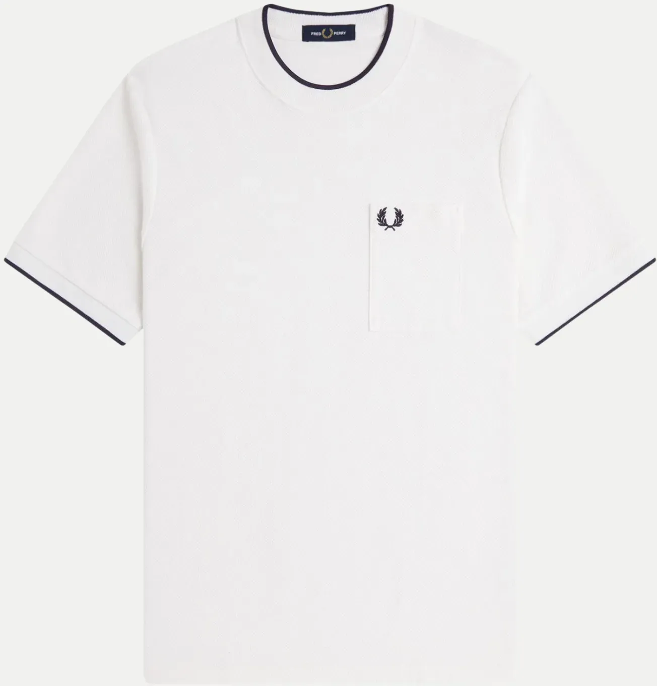 T-Shirt Piqué mit Brusttasche Weiß M