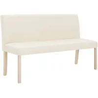VidaXL Sitzbank 139,5 cm Cremeweiß Polyester