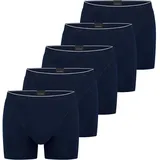 SCHIESSER Retro Boxershorts unifarben blau M 5er Pack