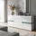 Vladon Sideboard 177 x 75 x 39 cm Weiß Hochglanz