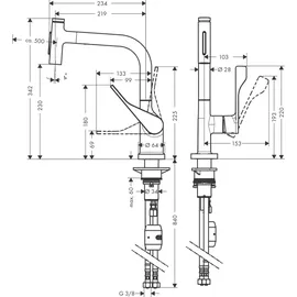 Hansgrohe Citterio Einhebelmischer Chrom