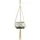 Kobolo Blumenampel Pflanzampel Chipwood rund grau weiß mit Folie) beige|grau
