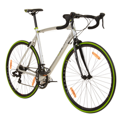 Galano Vuelta STI Rennrad für Damen und Herren ab 150 cm Fahrrad Road Bike Fitnessrad Rennfahrrad für Einsteiger Tour 14 Gänge... 59 cm, grau/grün