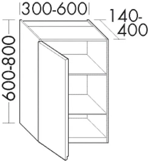 Burgbad Hängeschrank rc40 800x400x200 Dunkelgrau Hochglanz, OSKA040LF4525 OSKA040LF4525
