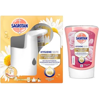 Sagrotan No-Touch Starter Set inkl. 1 x 250 ml Nachfüller Kamille & 1 x 250 ml Nachfüller Rose & Shea