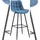 CLP Barhocker Dartford gepolstert Metall 2er Set  blau