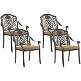 Beliani Gartenstuhl, Braun Beige 53x69x93
