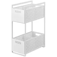 Yamazaki Tower Schrank-Aufbewahrungskorb Metall weiß