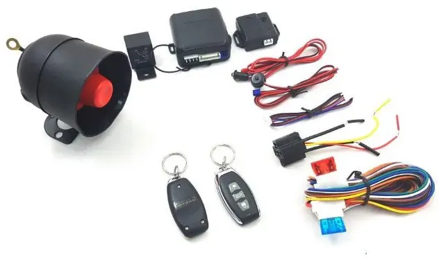 Universelle Alarmanlage, Alarm, Wegfahrsperre, Zentralverriegelung und Schocksensor (RT9)