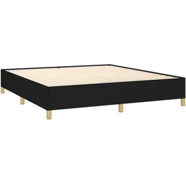 vidaXL Boxspringbett mit Matratze Schwarz 180x200 cm Stoff