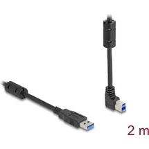 DeLock USB-A auf USB-B 2 m Schwarz