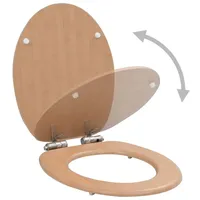 VidaXL Toilettensitz mit Soft-Close-Deckel MDF Bambus-Design