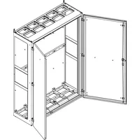 ABN Standgehäuse geerdet IP55 BxHxT: 1340x1890x500mm - offen, Br,