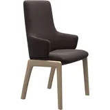 Stressless® Polsterstuhl Laurel, High Back mit Armlehne, Größe L, mit abgerundeten Beinen in Walnuss braun