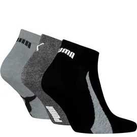 Puma Sneaker Socken 3 Paare Schwarz/Grau 39-42