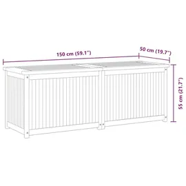 vidaXL Gartenbox 150 x 50 x 55 cm Teak