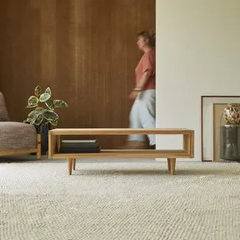 Tikamoon Couchtisch Beige Teak 120 x 50 cm