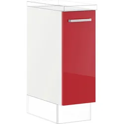 Auszugsunterschrank IMPULS KÜCHEN ""Turin", Breite/Höhe: 30/72,3 cm, mit Soft-Close", rot (rot hochglanz), B:30cm H:72,3cm T:57,9cm, Holzwerkstoff, Schränke, Küchenunterschrank, vormontiert, mit Auszug