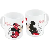 Disney Minnie Mouse Minnie und Mickey Tasse, Keramik, 325 ml