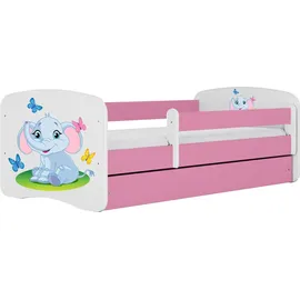 raumhirsch furniture Kinderbett Elefant 80 x 180 cm Holzwerkstoff rosa