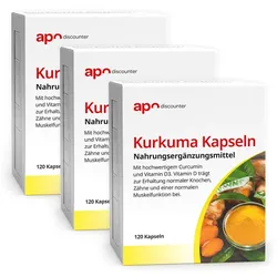 Kurkuma Kapseln mit Vitamin D3 von apodiscounter