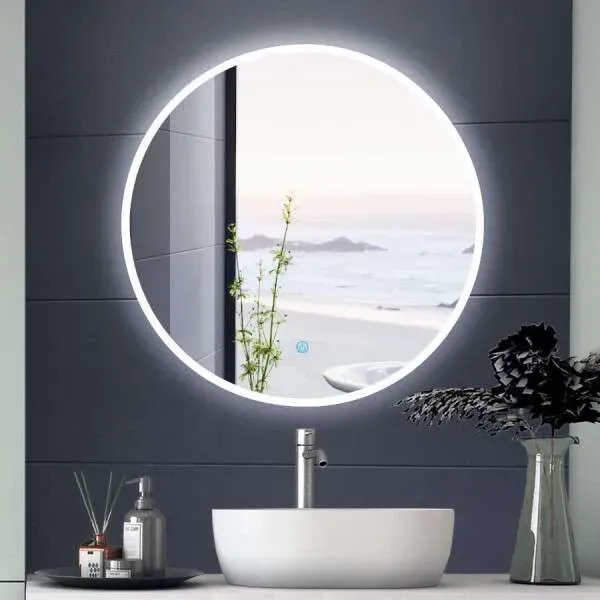 DuOC Dusar Badspiegel mit LED Beleuchtung 60 x 60 Rund.. - Badmöbel