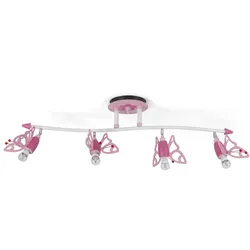 ELOBRA kids Kinderlampe Falter Holz Rosa 100 cm