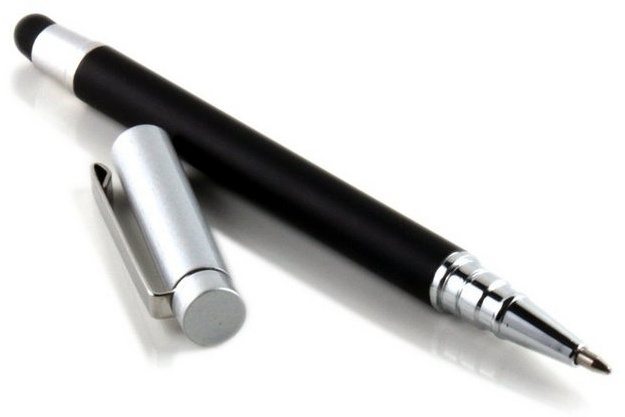 SLABO Eingabestift Stylus Pen Smartphone Tablet Eingabestift und Kugelschreiber edel Design schwarz