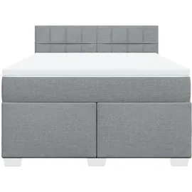 vidaXL Boxspringbett 140 x 200 cm Hellgrau