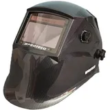 Proteco-Werkzeug® P800E-C Automatik Schweißhelm inkl 10 Ersatzgläser Solar Schweisshelm TOP Optische Klasse 1/1/1/1 Schweissmaske Schweißschild Automatikhelm Carbon