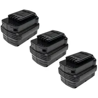 EXTENSILO 3x Akku kompatibel mit Dewalt DW005K-2, DW005K2C, DW005K2H,