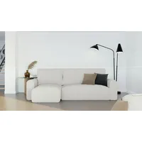 GREKPOL Ecksofa Jobo Stoff Couch Sofa mit Schlaffunktion und Bettkasten Schlafsofa Polsterecke Couchgarnitur Ecke Bettcouch Wellenfeder - Universal... - Beige