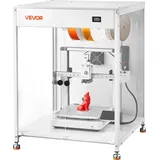 Vevor 3D-Druckergehäuse Druckerzelt (60 x 60 x 80 cm), staubdichte & wasserfeste Schutzhülle mit konstanter Temperatur & LED-Beleuchtung & Belüftung, kompatibel mit Bambu Lab, Ender, Neptune, Kobra