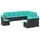 vidaXL Gartensofa-Set 10-tlg. schwarz