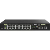 QNAP QSW-M2100 Desktop 2.5G Managed Switch, 16x RJ-45, 2x RJ-45/SFP+, PoE+/PoE++ (QSW-M2116P-2T2S)