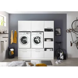 Respekta Clara Waschmaschinenschrank 184,8 x 200 x 67,6 cm Weiß Holz