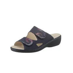Pantolette BELVIDA, Damen, Gr. 37, blau (marine), Veloursleder, Veloursleder, Basic, Schuhe