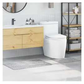 vidaXL 2-tlg. Badematten-Set Grau Polypropylen Rutschfest
