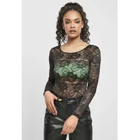 URBAN CLASSICS Ladies Lace Longsleeve Body schwarz M