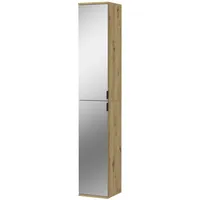 Inn.furn Schuhschrank Eiche 30 cm mit Spiegel Line-Up