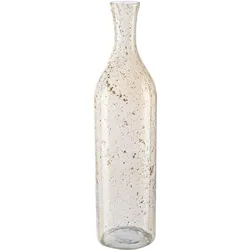 Tischvase CREATIV HOME "Dekovase Marble Finish", braun (transparent, hellbraun), H:47cm Ø:12cm, Glas, Vasen, in Flaschenform, mit Farbakzenten