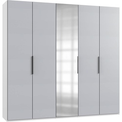 Kleiderschrank FRESH TO GO „Level“ Schränke Gr. B/H/T: 250 cm x 236 cm x 58 cm, 5 St., weiß (weiß, light grey) Kleiderschränke mit Spiegeltüren